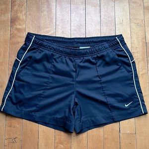 Nike navy blue drawstring athletic shorts